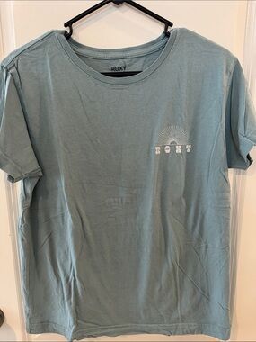 Roxy Seafoam Short Sleeve Tee with White Sun Logo